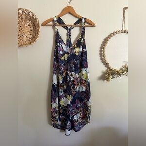 ANTHROPOLOGIE E BY ELOISE Lightweight’s Floral Halter Neck Mini Dress Size Xs